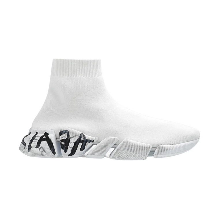 Sneakersy Speed 2.0 - Białe Slip-Ony z Efektem Postarzenia Balenciaga