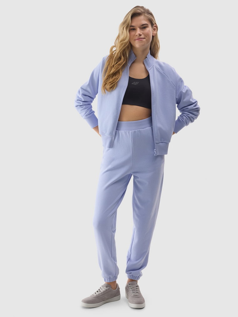 Spodnie dresowe joggery z bawełną organiczną damskie - niebieskie