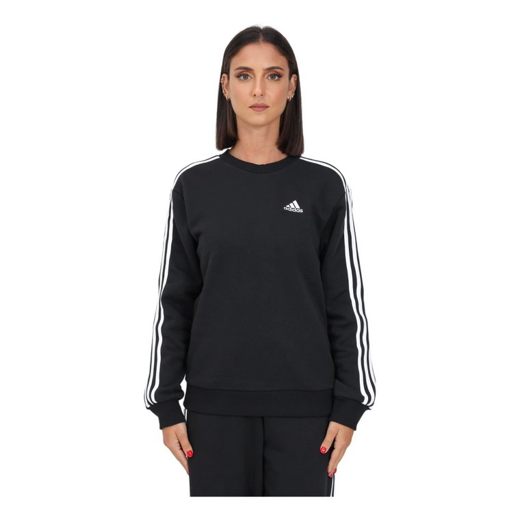 Czarny Essentials Bluza z polaru 3-Stripes dla kobiet Adidas