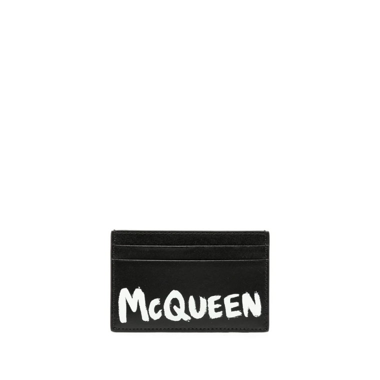 Czarny portfel McQueen Graffiti Alexander McQueen