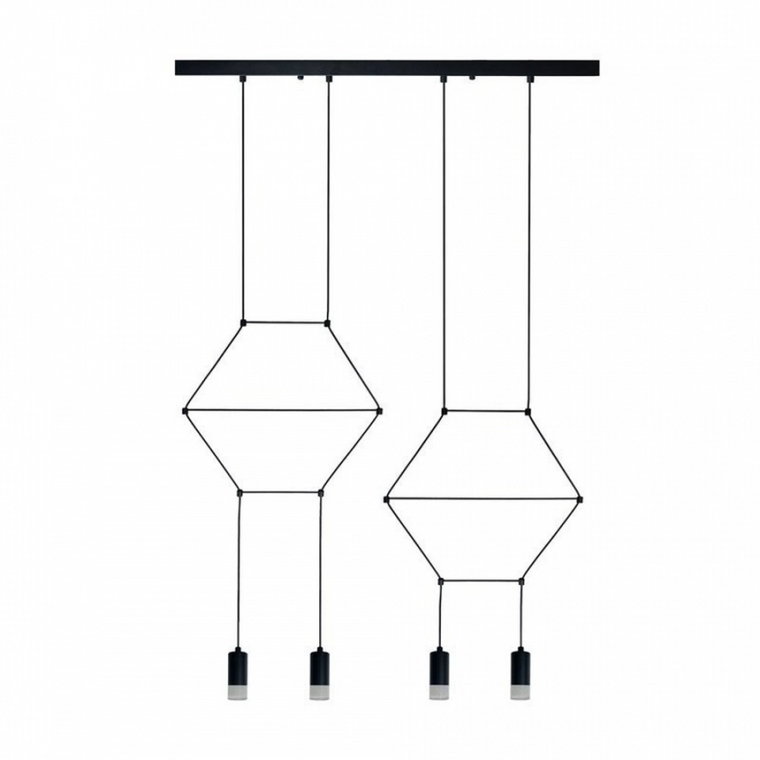 Lampa wisząca linea-4 long czarna 70 cm kod: XT068-4P