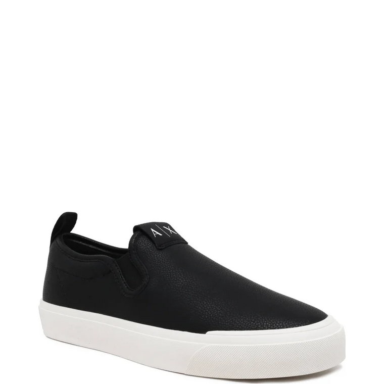 Armani Exchange Skórzane slip on ENGLISH