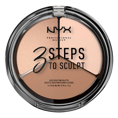 NYX 3 Steps To Sculpt Paleta do konturowania Fair