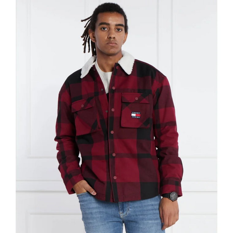 Tommy Jeans Kurtka TJM CHECK SHERPA LINED OVERSHIRT | Regular Fit