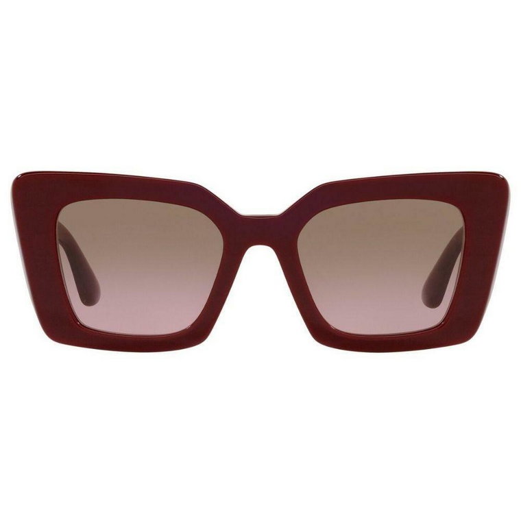 Stylowe okulary przeciwsłoneczne - Bordeaux/Violet Brown Shaded Burberry