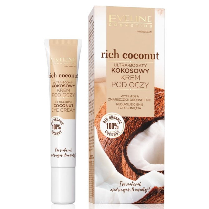 Eveline Cosmetics Rich Coconut ultra-bogaty kokosowy krem pod oczy 20ml