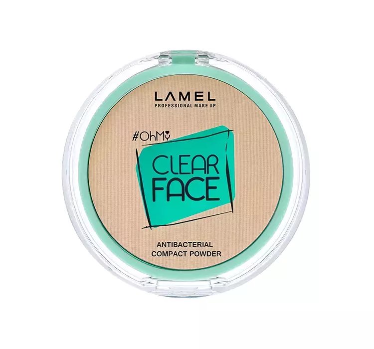 LAMEL CLEAR FACE COMPACT POWDER ANTYBAKTERYJNY PUDER PRASOWANY 405 SAND BEIGE 6G