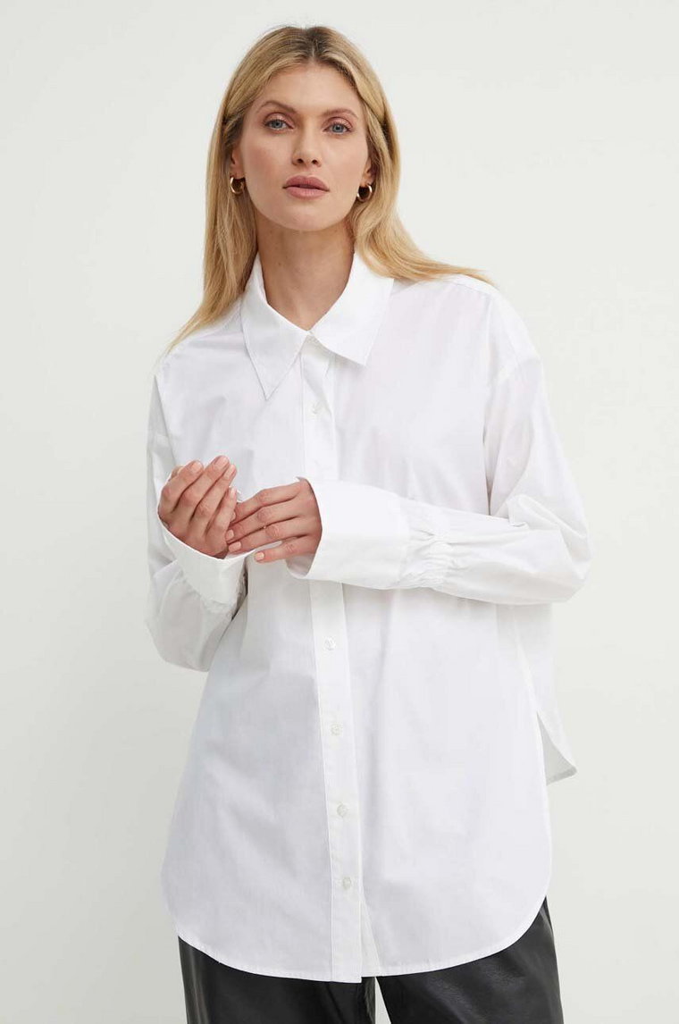 A.L.C. koszula bawełniana Monica damska kolor biały relaxed z kołnierzykiem klasycznym 5CTOP01412