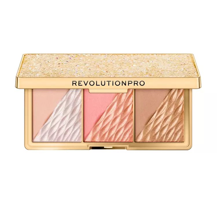 REVOLUTION PRO CRYSTAL LUXE PALETA DO KONTUROWANIA PEACH ROYALE 3X2,8G