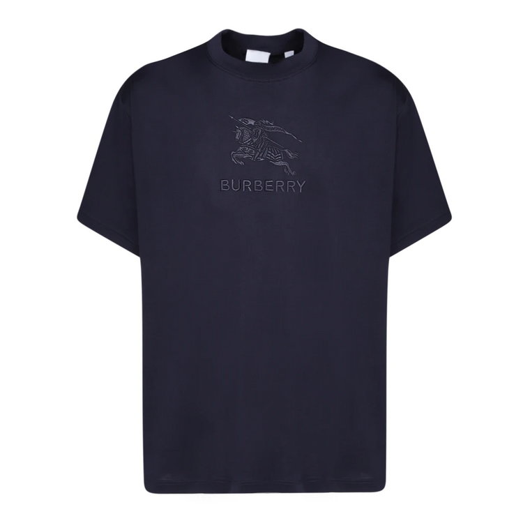 Niebieska koszulka z nadrukiem Equestrian Knight dla mężczyzn Burberry