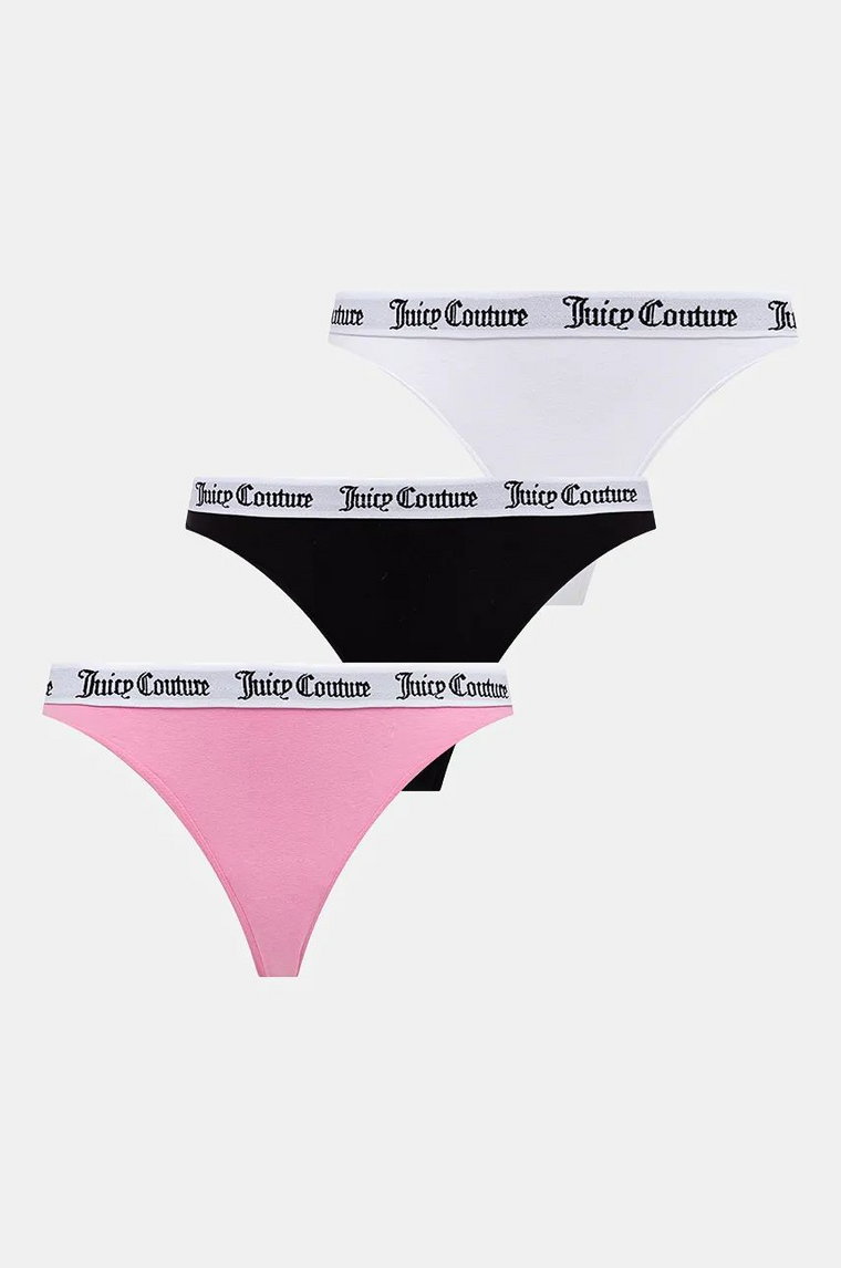 Juicy Couture brazyliany DANA THONG PK 3-pack z bawełny JCLTH224571