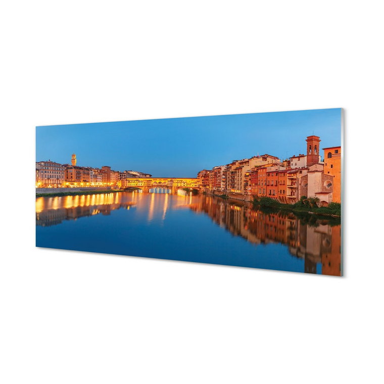 Płyta szklana do kuchni Włochy Rzeka mosty 125x50 cm