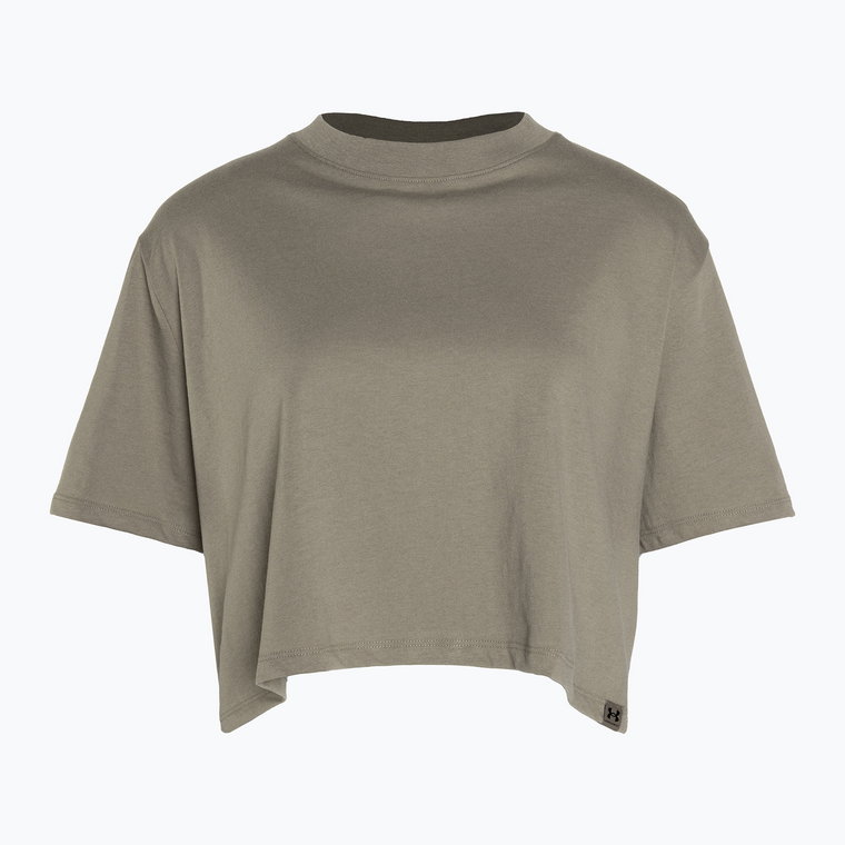 Koszulka treningowa damska Under Armour Campus Boxy Crop taupe dusk/black | WYSYŁKA W 24H | 30 DNI NA ZWROT