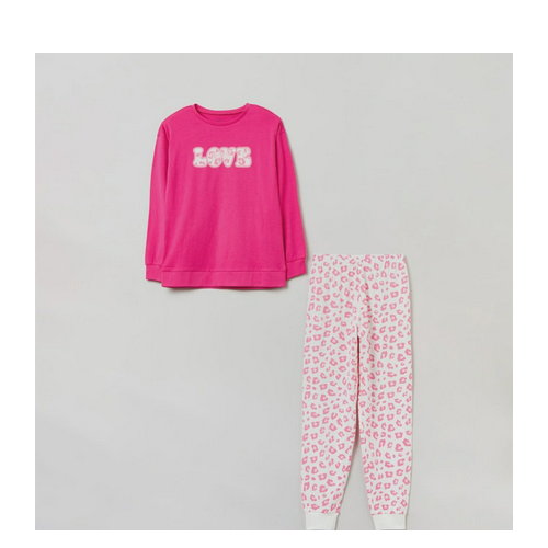 Piżama (longsleeve + spodnie) OVS 1821609 146 cm Pink (8056781581537). Piżamy dziewczęce