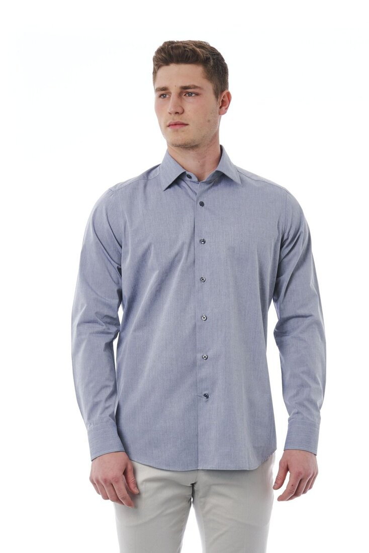 Koszula marki Bagutta model 050_AL 11618 kolor Szary. Odzież męska. Sezon: