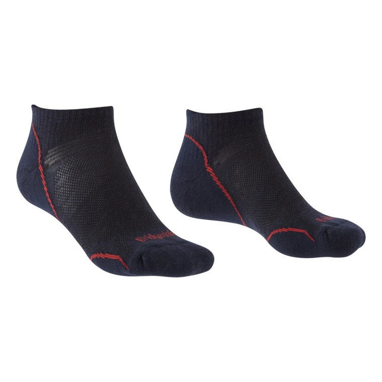 Męskie skarpety sportowe Bridgedale Ultralight T2 Merino Performance Low anthracite/orange - 40-43