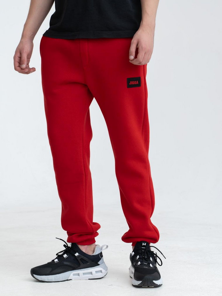 Spodnie Dresowe Męskie Czerwone Jigga Wear Badge