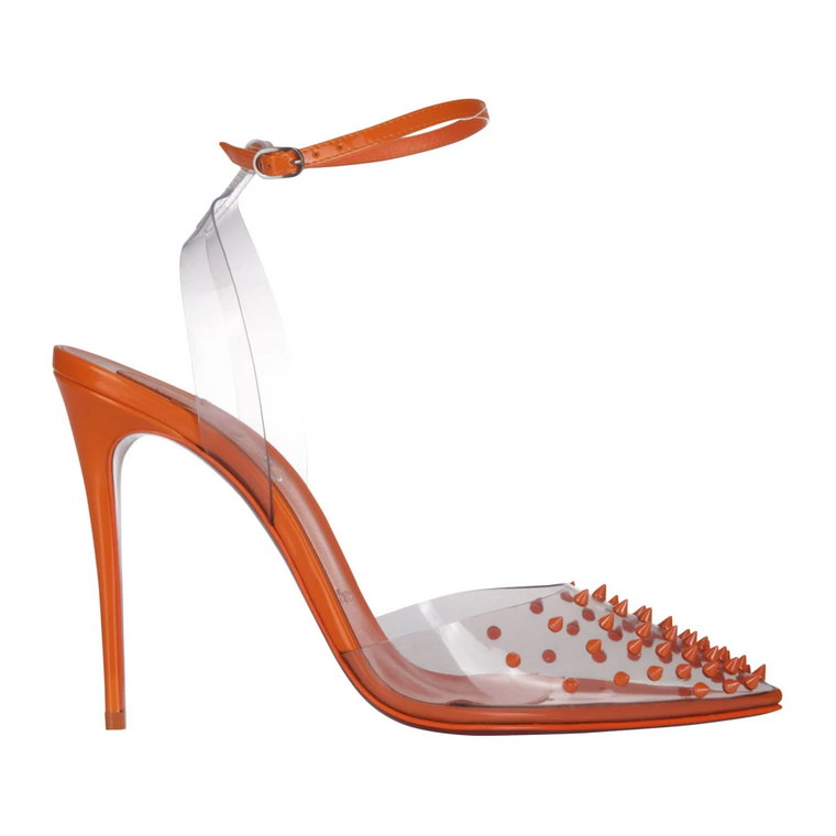 Podnieś swój styl dzięki oszałamiającym pompom Spikoo 100 PVC PAT Perle Lining Christian Louboutin