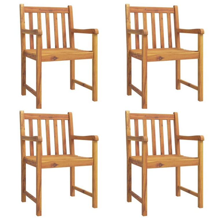 Krzesło ogrodowe drewniane akacjowe - 4 szt. (56x5 / AAALOE