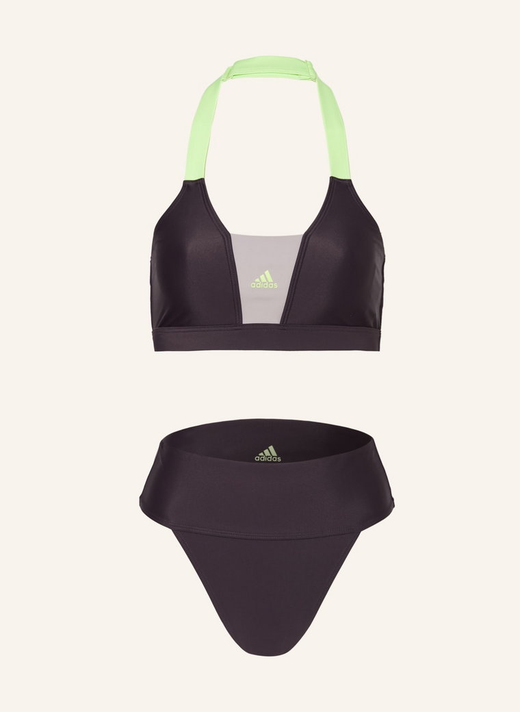 Adidas Bikini Wiązane Na Szyi Sportswear Colorblock lila