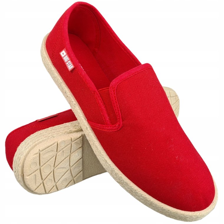 Espadryle damskie Big Star czerwone DD274018 38