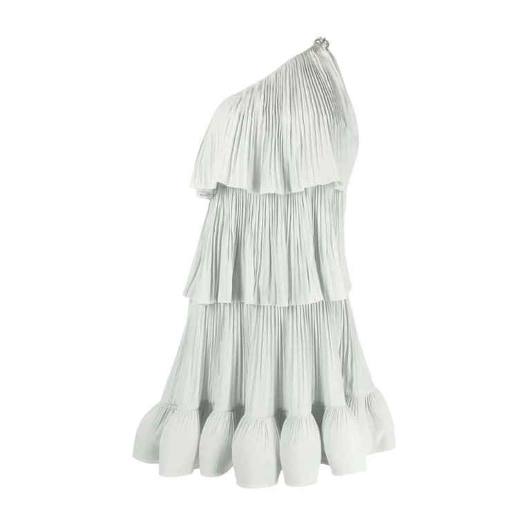 Elegancka asymetryczna sukienka z falbanami Lanvin