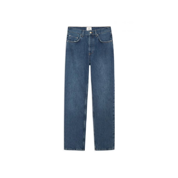 Vintage Marine Blue Straight Cut Jeans Anine Bing
