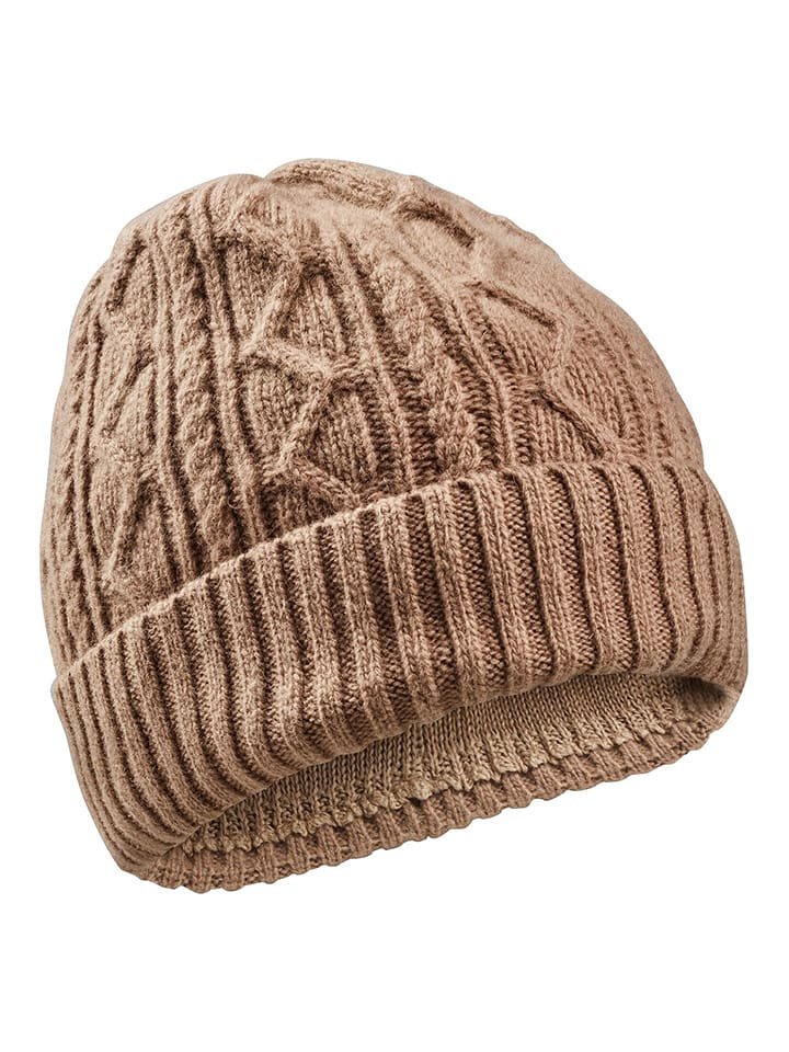 Camel Active Wełniana czapka beanie w kolorze jasnobrązowym