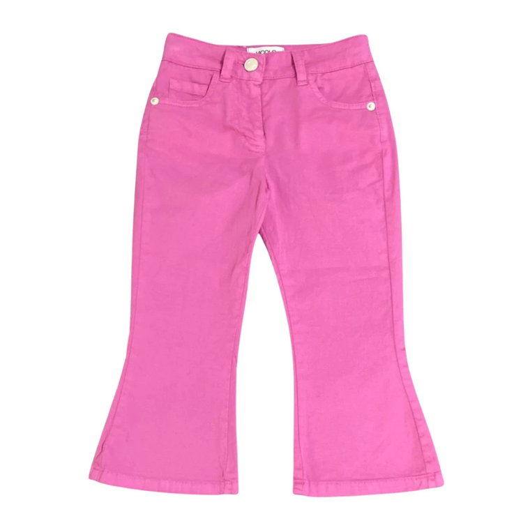 Różowe Spodnie z Rozszerzanymi Nogawkami dla Dzieci ViCOLO
