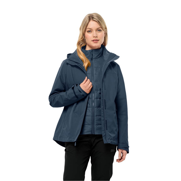 Damska kurtka 3w1 Jack Wolfskin GEISSHORN 3IN1 JKT W night blue - L