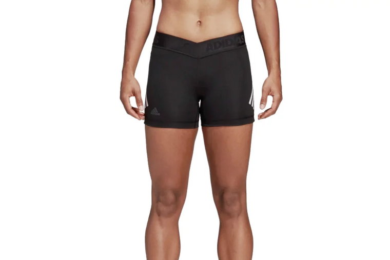 adidas Alphaskin Sport W 3-Stripes Short DQ3553, Damskie, Czarne, spodenki, poliester, rozmiar: XXS