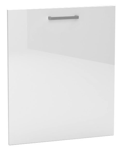 Biały minimalistyczny front z uchwytem do zmywarki - Elora 20X 60 cm połysk