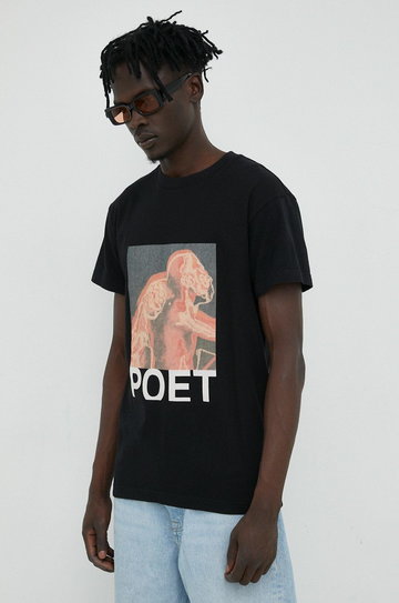 Young Poets Society t-shirt bawełniany Heat Zain kolor czarny z nadrukiem