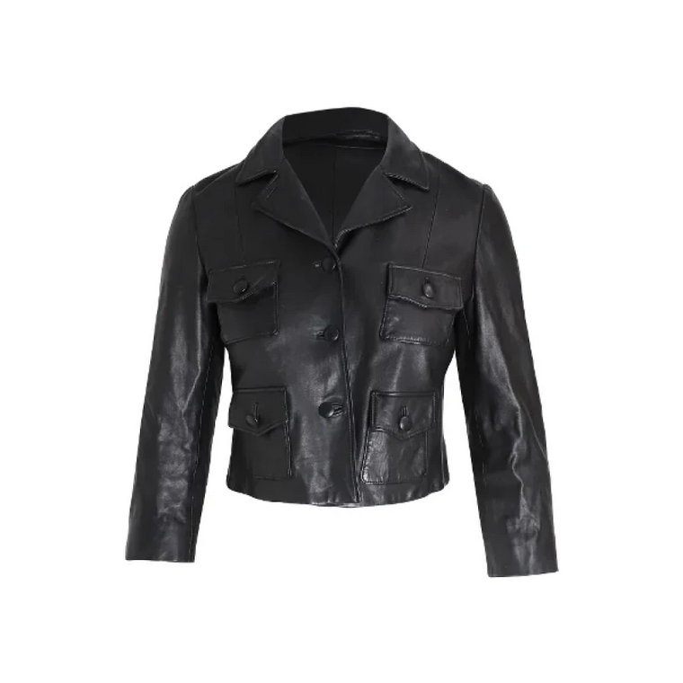 Pre-owned Leather outerwear Prada Vintage