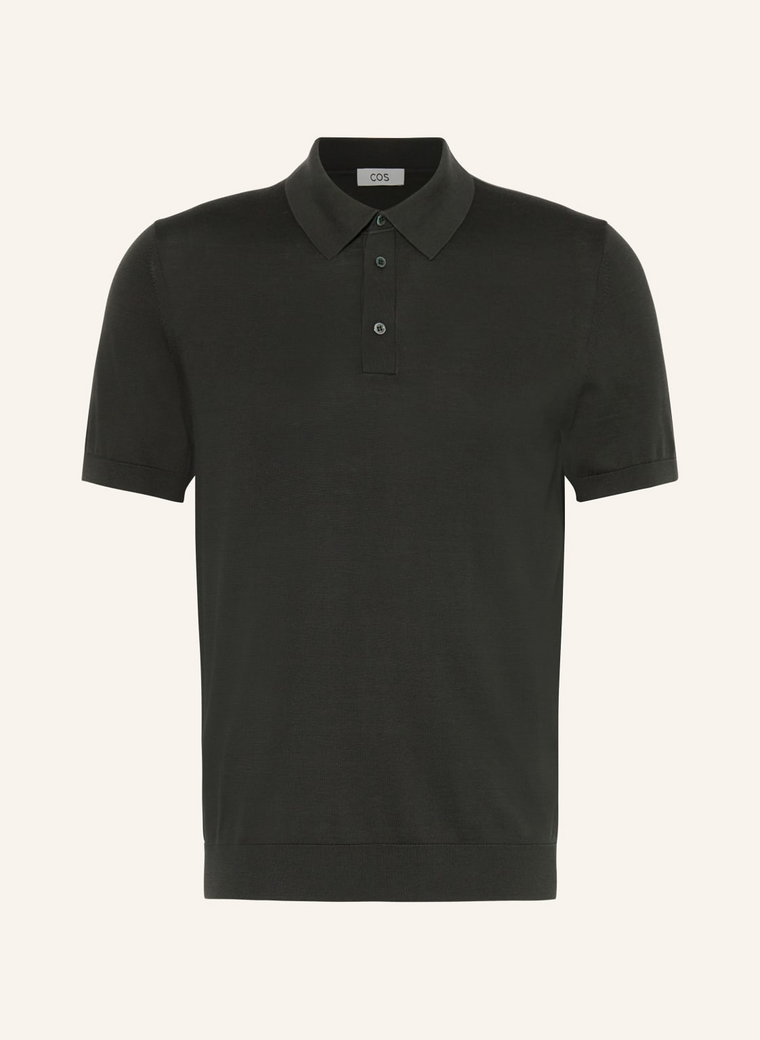 Cos Koszulka Polo Slim Fit Z Dodatkiem Jedwabiu gruen