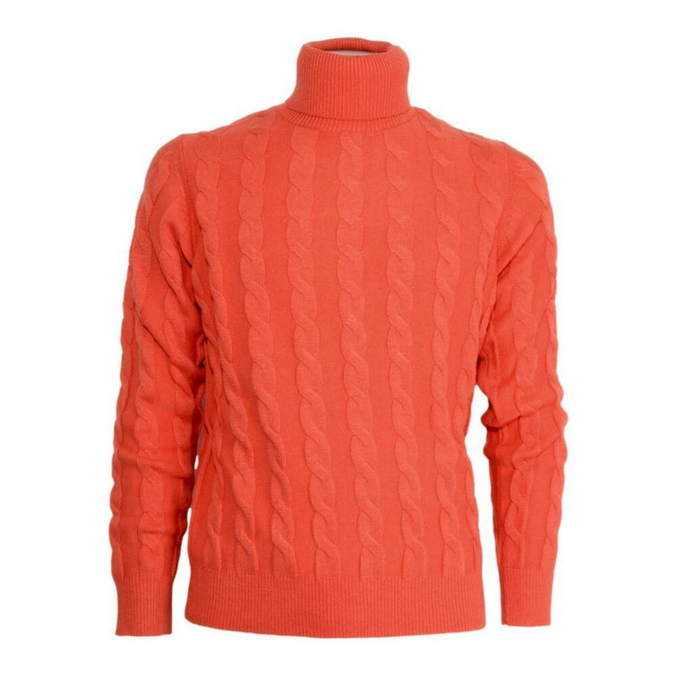 Dolcevita Man rozważ Orange 1233 Cashmere i Lana Cashmere Company