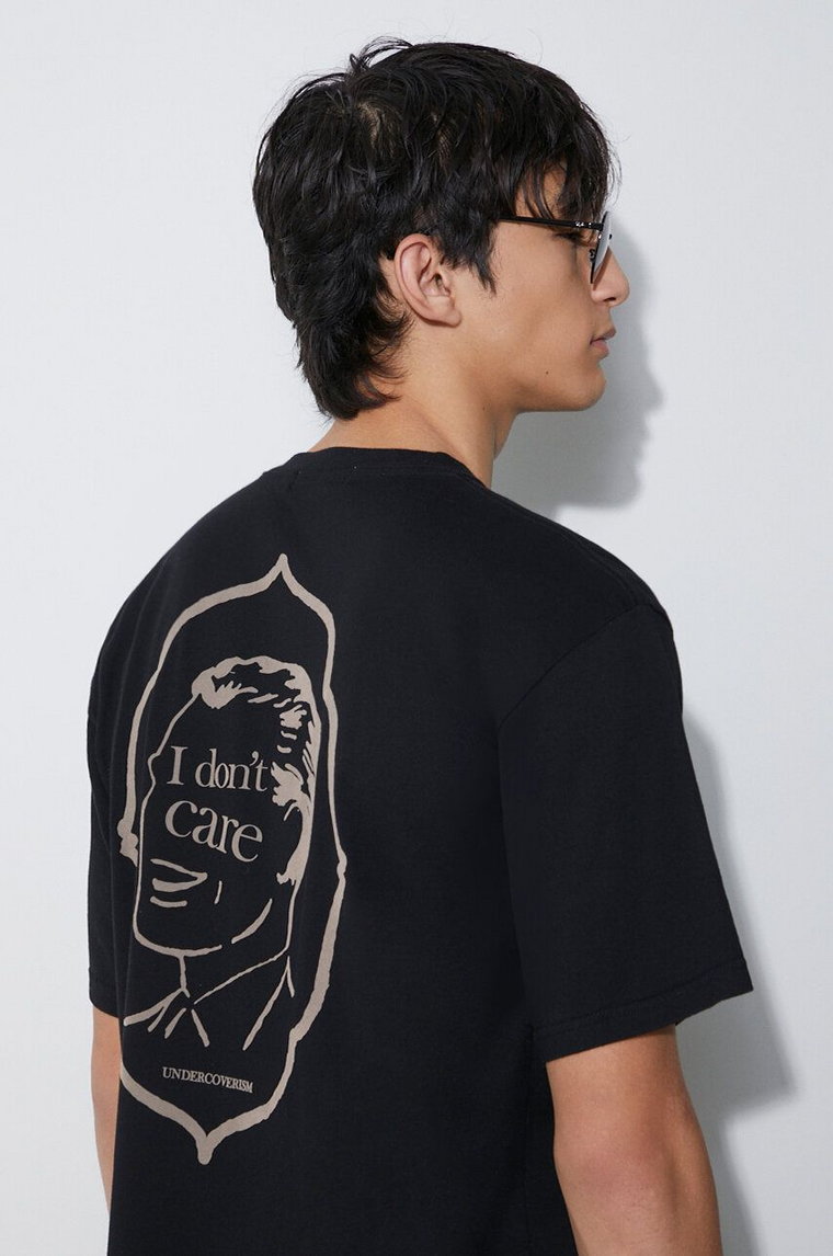 Undercover t-shirt bawełniany Tee męski kolor czarny z nadrukiem UC2C3806