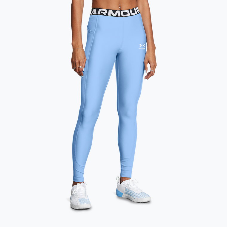 Legginsy treningowe damskie Under Armour horizon blue/white