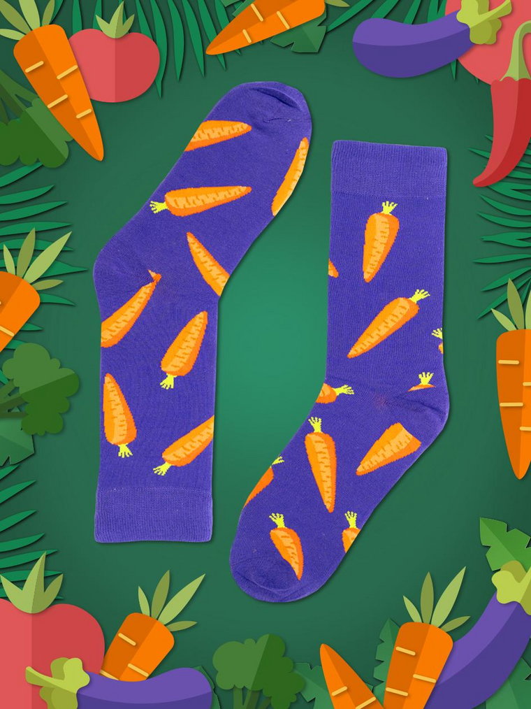 Długie Skarpetki Urban Socks Carrots Fioletowe