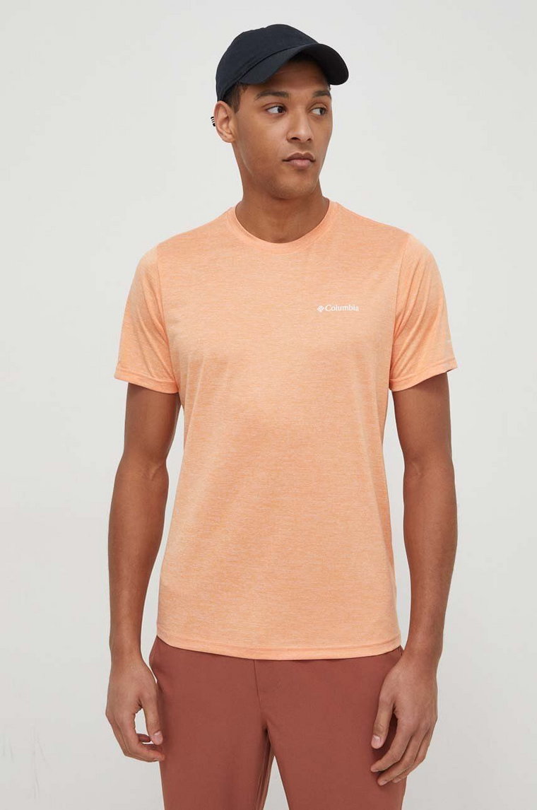 Columbia t-shirt sportowy Hike Hike kolor pomarańczowy gładki 1990391