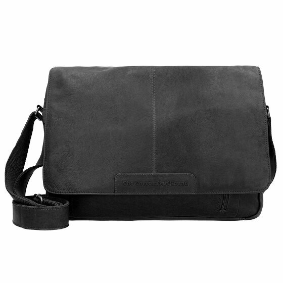 The Chesterfield Brand Wax Pull Up Posłaniec Skórzany 40 cm Komora na laptopa black