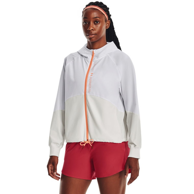 Damska kurtka treningowa UNDER ARMOUR Woven FZ Jacket - biała