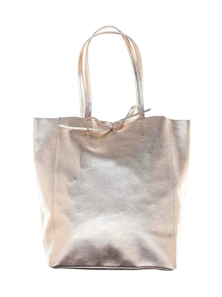 Zwillingsherz Skórzany shopper bag w kolorze złotym - 40 x 45 x 15 cm