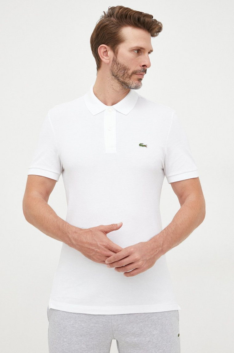 Lacoste polo bawełniane kolor biały