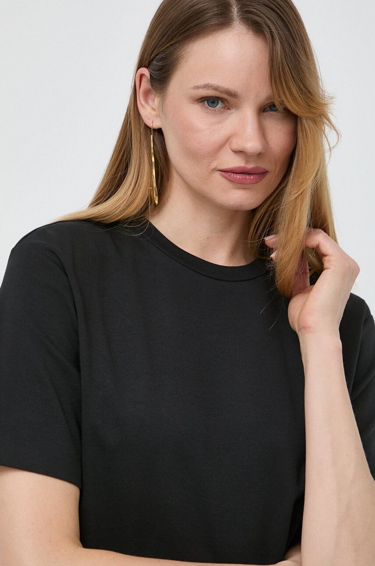 Weekend Max Mara t-shirt bawełniany damski kolor czarny 2415941042600