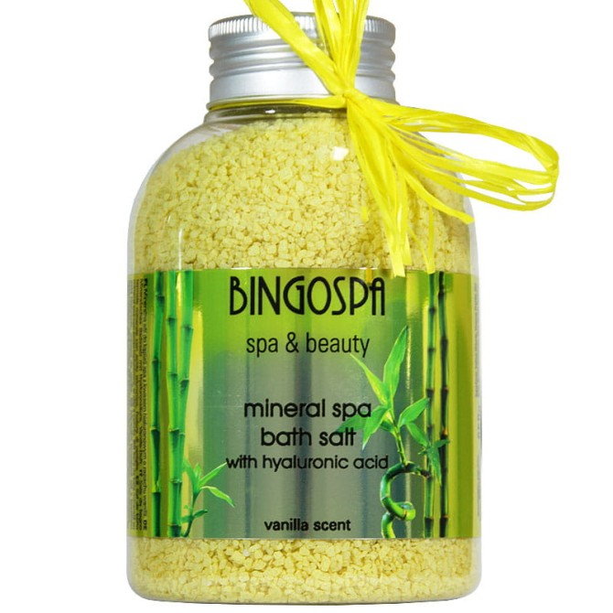 BingoSpa Mineralna sól do kąpieli spa z kwasem hialuronowym 650g