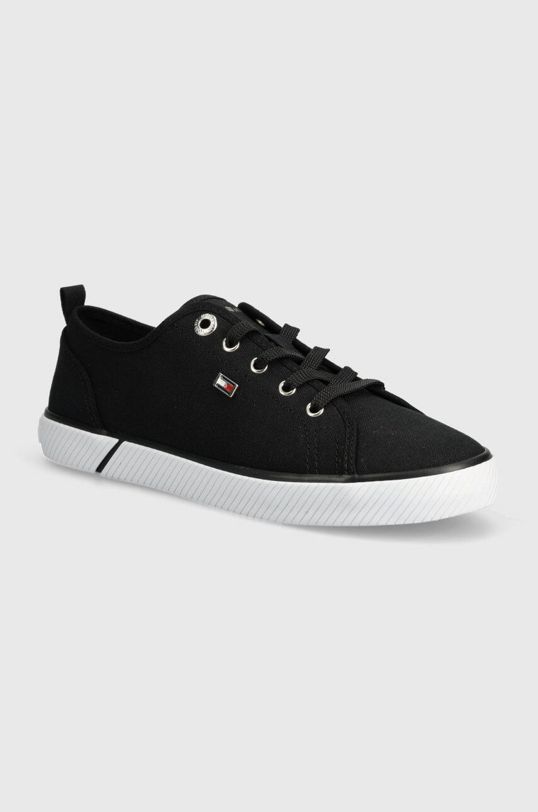 Tommy Hilfiger tenisówki VULC CANVAS SNEAKER damskie kolor czarny FW0FW08063