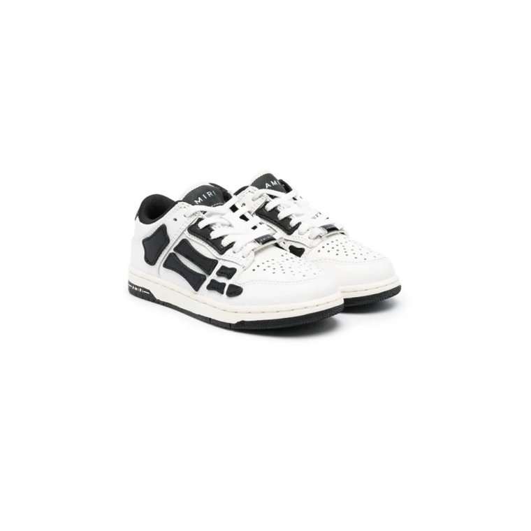Białe Sneakersy z Czarno-Białym Wzorem Amiri