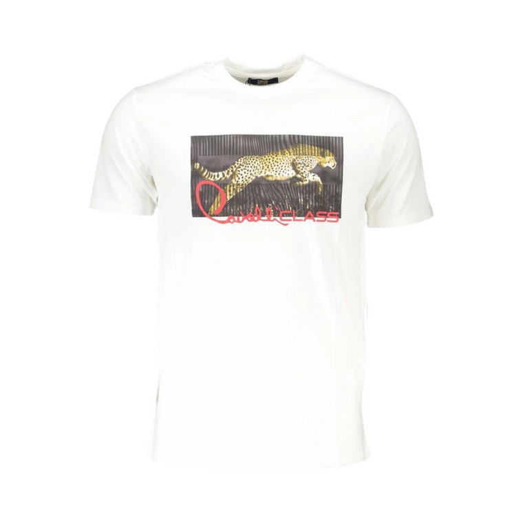 T-shirt z nadrukiem i logo Cavalli Class