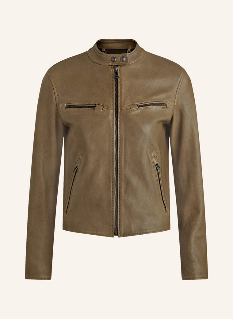 Belstaff Kurtka Skórzana Pine beige